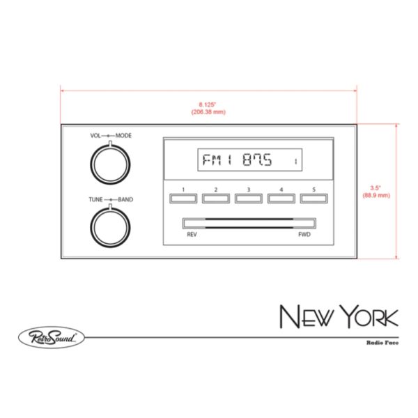 New York Face Radio Size